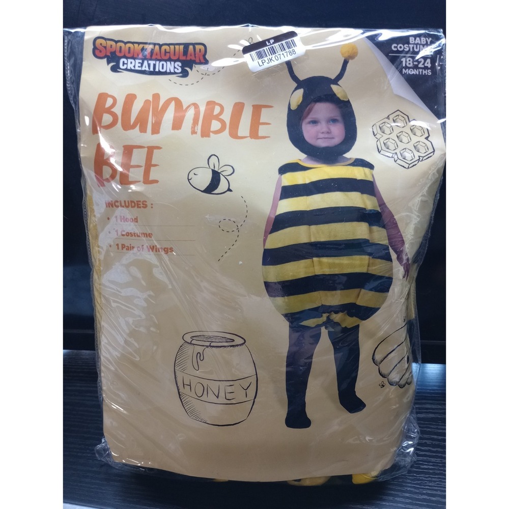 Baby Bumble Bee Costume 18–24 Months Spooktacular Creations Hood Wings Halloween